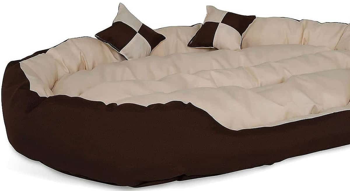 Lionto In Hundebett Hundekissen Hundekörbchen Mit Wendekissen L X Cm Braun Beige Amazon De Haustier