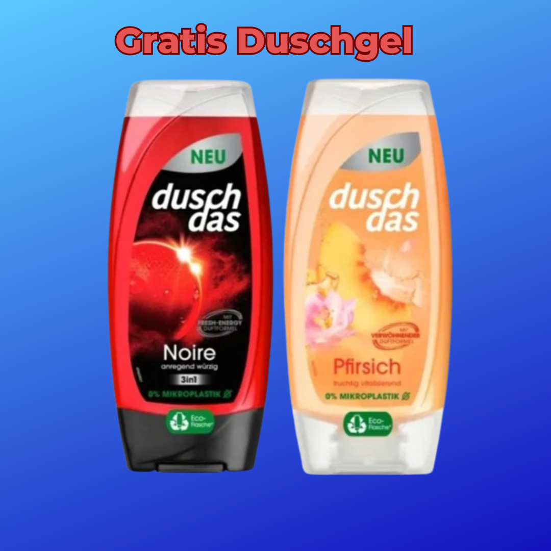 Gratis Duschgel: duschdas Noire Duschgel 225ml +  duschdas Duschgel 225ml [REWE]