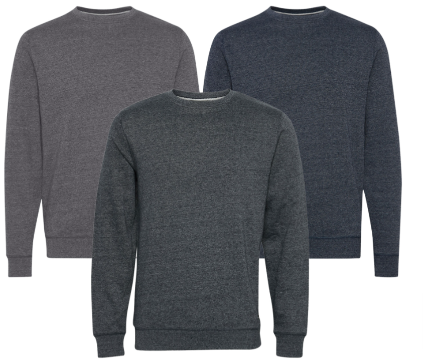 Project Olavi Herren Rundhals Pullover Meliertes Sweatshirt