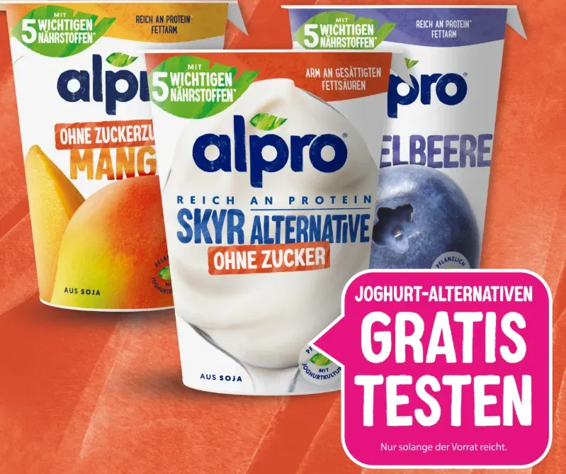 Gratis Testen: Alpro Joghurtalternative – Cashback-Aktion gestartet