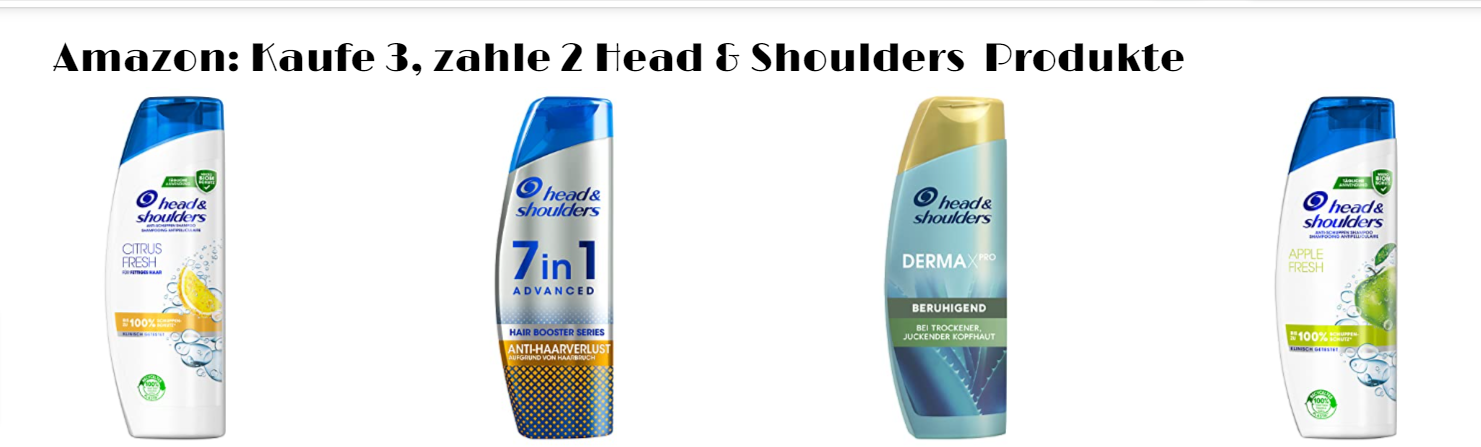 Amazon: Kaufe 3, zahle 2 Head & Shoulders Produkte z.B. 3x Head & Shoulders Apple Fresh Anti-Schuppen Shampoo 300ml mit einem <strong>Spar-Abo</strong> gib es ab 8,23 € inkl. Prime-Versand