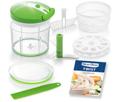 Amazon de Genius Nicer Dicer Twist Universalzerkleinerer Set teilig grün