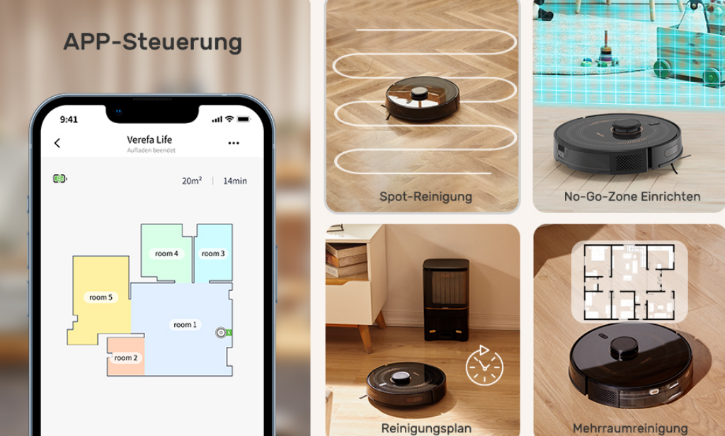 Amazon De Verefa Staubsauger Roboter Mit Absaugstation L Pro