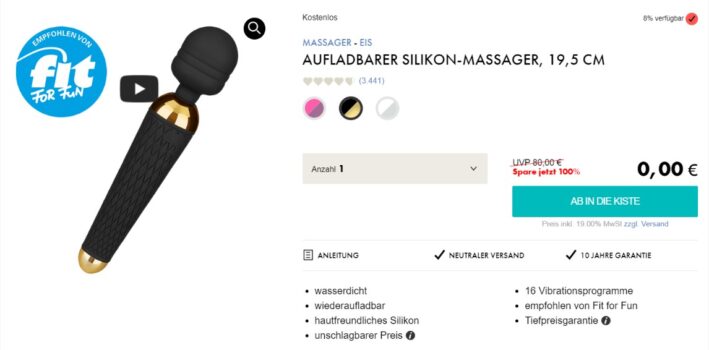 Aufladbarer Silikon-Massager