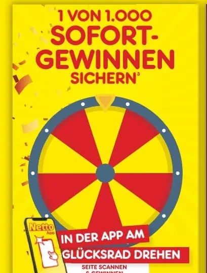 NETTO Glücksrad – 1.000 Sofort-Gewinne abstauben