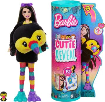 BARBIE Cutie Reveal Dschungel Reihe Bewegliche Puppe