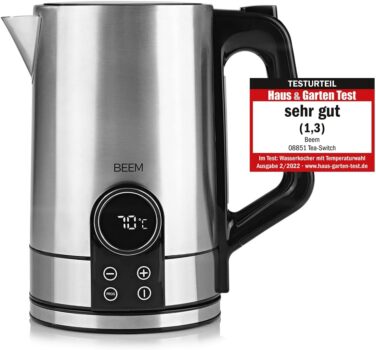 BEEM TEA SWITCH Wasserkocher mit Temperatureinstellung , Liter ( °C & Temperaturanzeige, Warmhaltefunktion)