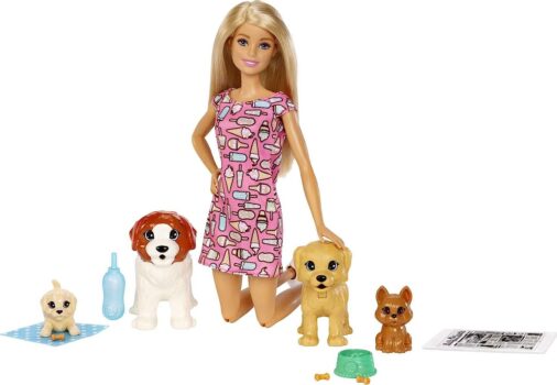 Barbie FXH Hundesitterin Spielset mit Hunden