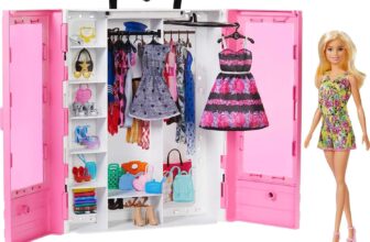 Barbie GBK Kleiderschrank mit Barbie Puppe und Zubehör