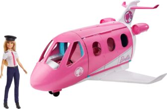 Barbie GJB Reise Traumflugzeug verwandelbares Spielset mit Puppe