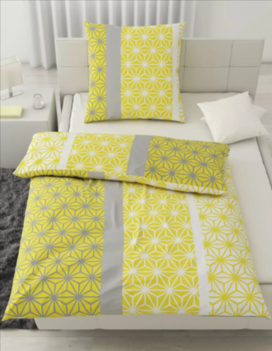 mömax Based Deals: Bettwäsche Selma in Gelb ca. 135x200cm für 4,99 € inkl. Versand