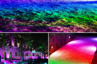 Biling Farbig Solar Gartenleuchten für Außen Bunt RGB Solarlampe Licht Outdoor Lights IP