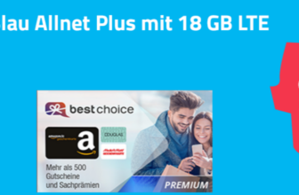 Blau Allnet Plus mit GB LTE mit € BestChoice Premium Gutschein