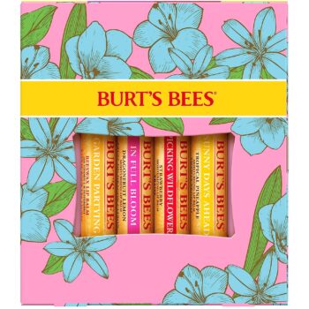 Burt's Bees Lippenbalsam Geschenkset (Bienenwachs, Erdbeere, Tropische Ananas, Drachenfrucht Zitrone, In voller Blüte)