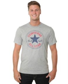 2 Stück Converse T-Shirt – Grau – Regular Fit Gr. S bis XL für 14,98 € inkl. Versand