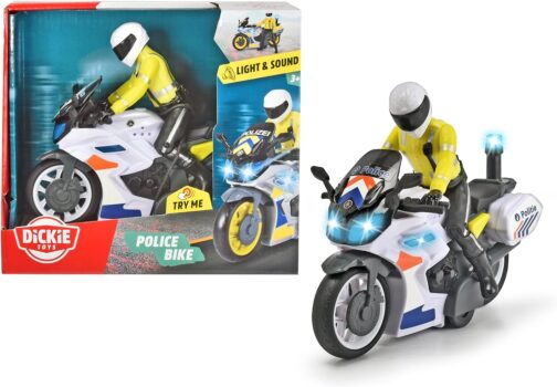 Dickie Toys Polizei Motorrad (Licht und Ton, Reibungsantrieb)