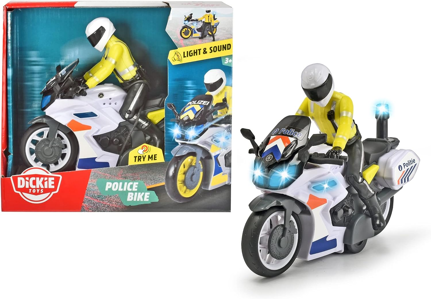 Dickie Toys Polizei Motorrad (Licht Und Ton, Reibungsantrieb)