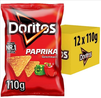 Doritos Paprika -Tortilla Nachos (12 x 110g) ab 13,57 € inkl. Prime-Versand