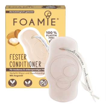 Foamie Fester Conditioner Wiederspenstiges & Trockenes Haar mit Arganöl, Spülung Haare für Glanz und