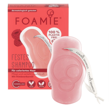 Foamie Festes Shampoo Coloriertes Haar mit Himbeekernöl, Color Shampoo Damen verleiht dem Haar Leuch