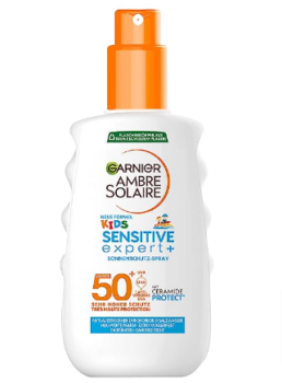 Garnier Sonnencreme LSF für Kinder Wasserfest und resistent gegen Sand Ambre Solaire Kids Sensitive expert Sonnenschutzspray x ml Amazon de Kosmetik Parfüms Hautpflege