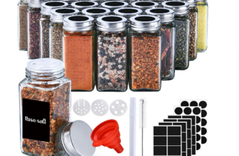 GoMaihe Gewürzgläser Stk, Gewürzdosen Eckig ml, Gewürz Organizer Gewürzstreuer Spice Jars, Ge