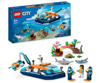 LEGO City Meeresforscher Boot Spielzeug Set enthält EIN Korallenriff EIN U Boot Minifiguren