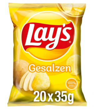 Lay s Gesalzen Knusprig gesalzene Kartoffelchips für eine gelungene Party x g Amazon de Lebensmittel Getränke