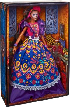 Mattel Barbie Día De Muertos (Sammler )Puppe mit traditionellem Rüschenkleid