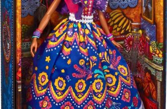 Mattel Barbie Día De Muertos (Sammler )Puppe mit traditionellem Rüschenkleid