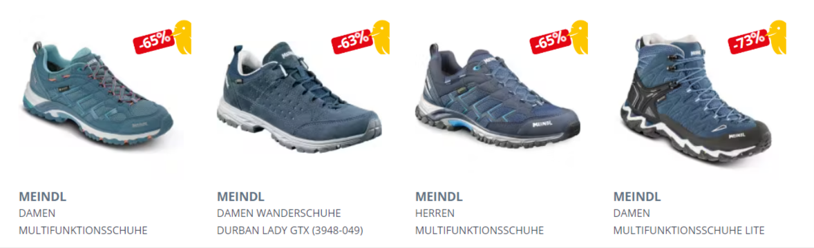 Picksport Meindl Restgrößen Festpreis Sale: Alle Schuhe für je 59,99 € zzgl. Versand