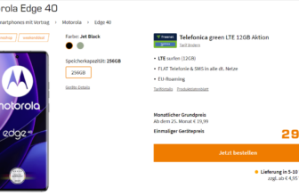 Motorola Edge + freenet Telefonica green LTE GB