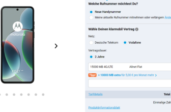 Motorola Razr + klarmobil Allnet Flat GB LTE
