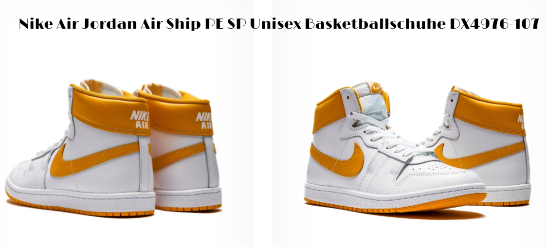 Nike Air Jordan Air Ship PE SP Unisex Basketballschuhe DX4976-107 (Gr. 36 bis 40,5 + 47) für 77,97 € inkl. Versand