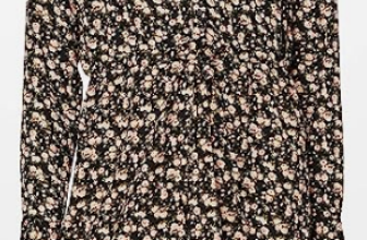 ONLY Damen Kleid ONLCory Langarm Tunika mit Blumenmuster