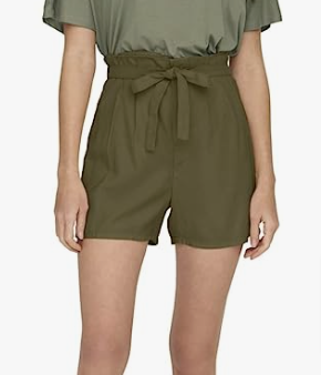 Only Women S Onlaris Life Hw Pb Belt Pnt Shorts Martini Olive S Amazon De Fashion