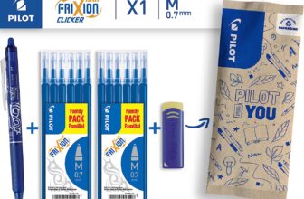 PILOT FriXion Clicker . –– Farbe Blau – Radierbarer, nachfüllbarer Gel Tintenroller mit Druckmechanik