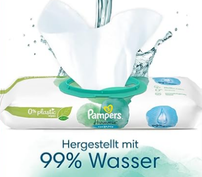 Pampers Harmonie Aqua Baby Feuchttücher Box Tücher x sanfter Hautschutz für zarte Haut mit Wasser Amazon de Baby