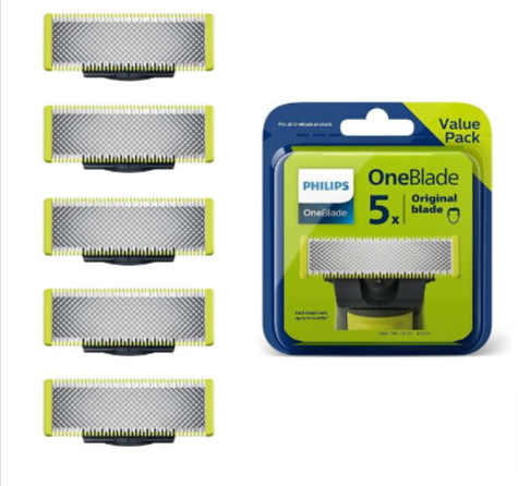Philips OneBlade Ersatzklingen (Modell QP250/50) im 5er-Pack für 33,24 € inkl. Prime-Versand