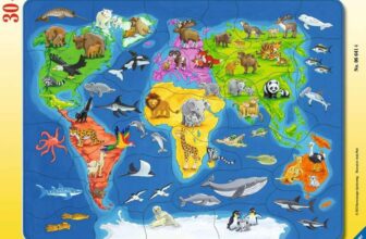 Ravensburger Weltkarte mit Tieren Puzzle ( Teile)