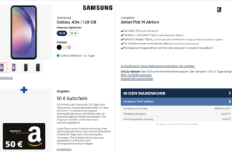 Samsung Galaxy A + € Amazon Gutschein + Libratone ONE Style Portable Bluetooth Speaker + congstar Allnet Flat M mit GB LTE