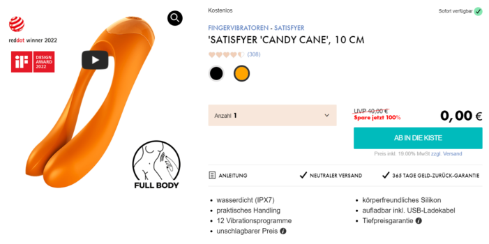 Satisfyer Candy Cane Fingervibrator