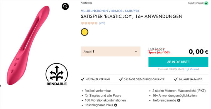 Satisfyer Elastic Joy Multifunktionen Vibrator