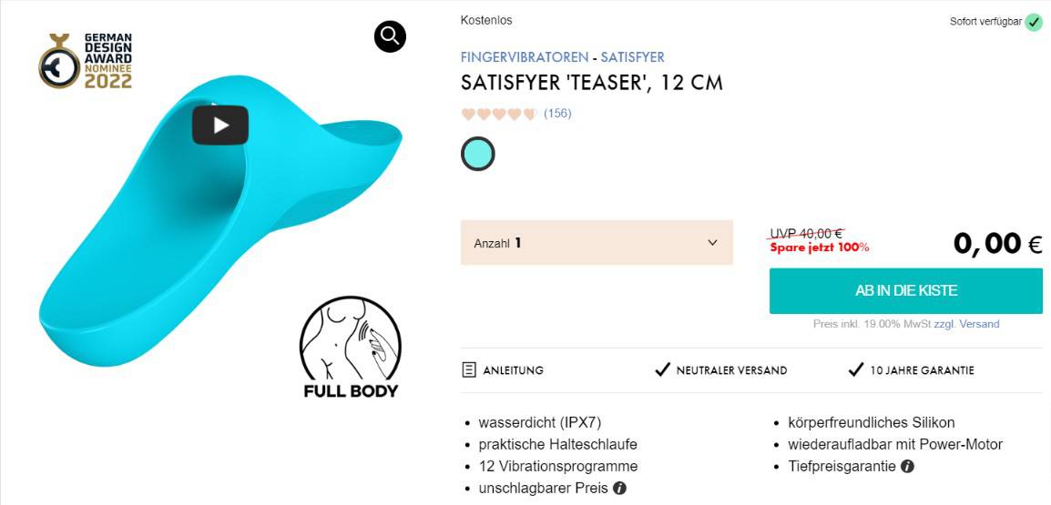 Satisfyer Teaser Fingervibrator