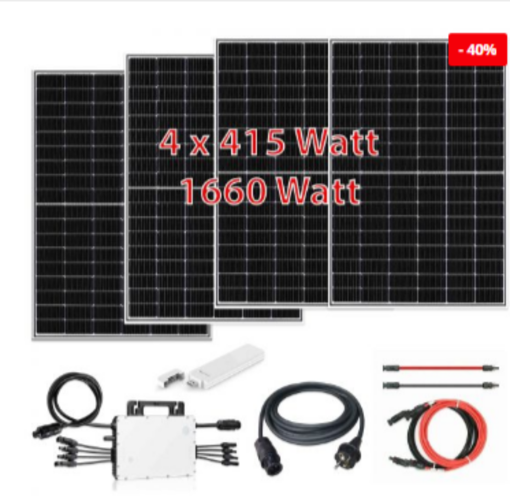 Solardeals Balkonkraftwerk Watt Pv Module Tw Solar Wechselrichter Hoymiles Hm W Lan Gateway Gratis