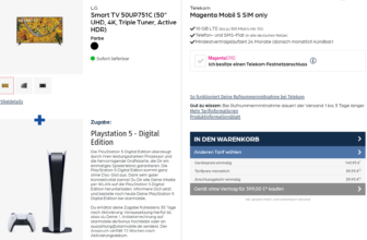 Sony Playstation Digital Edition + LG Smart TV UPC + Telekom Magenta Mobil S GB G