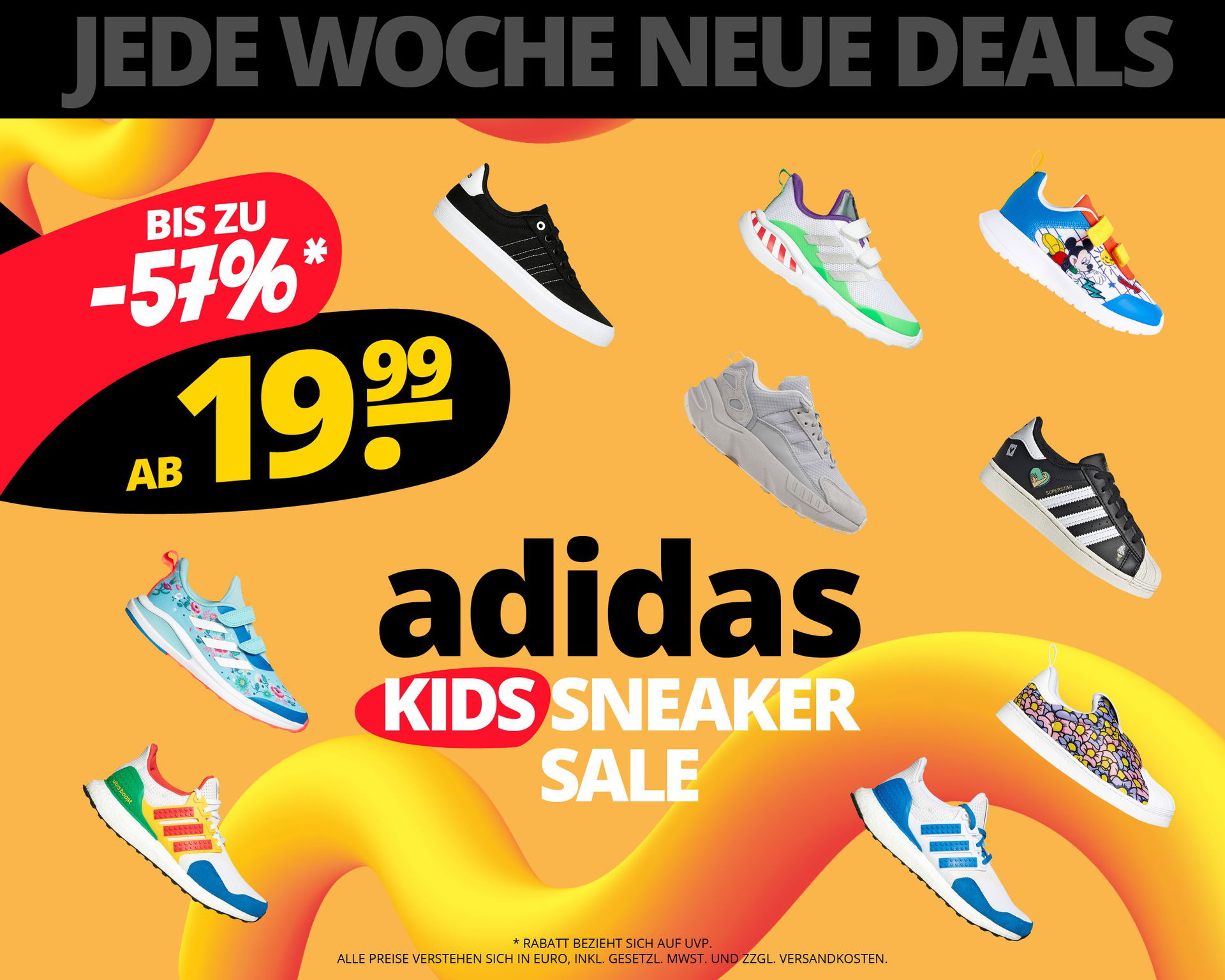 SportSpar adidas Kids Sale mit Artikel ab 19,99 € zzgl. Versand