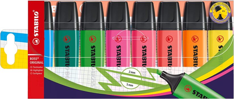 Textmarker STABILO BOSS ORIGINAL er Pack mit verschiedenen Farben