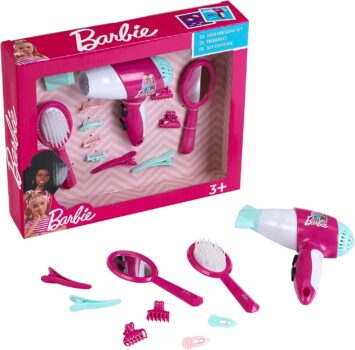 Theo Klein Barbie Frisier Set (inkl. Kinder Föhn mit Kaltluftfunktion)