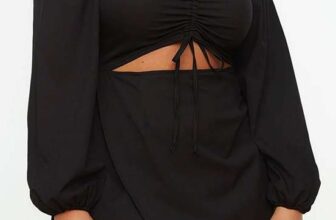 Trendyol Curve Große Größen Kleid mit Wickelschnitt